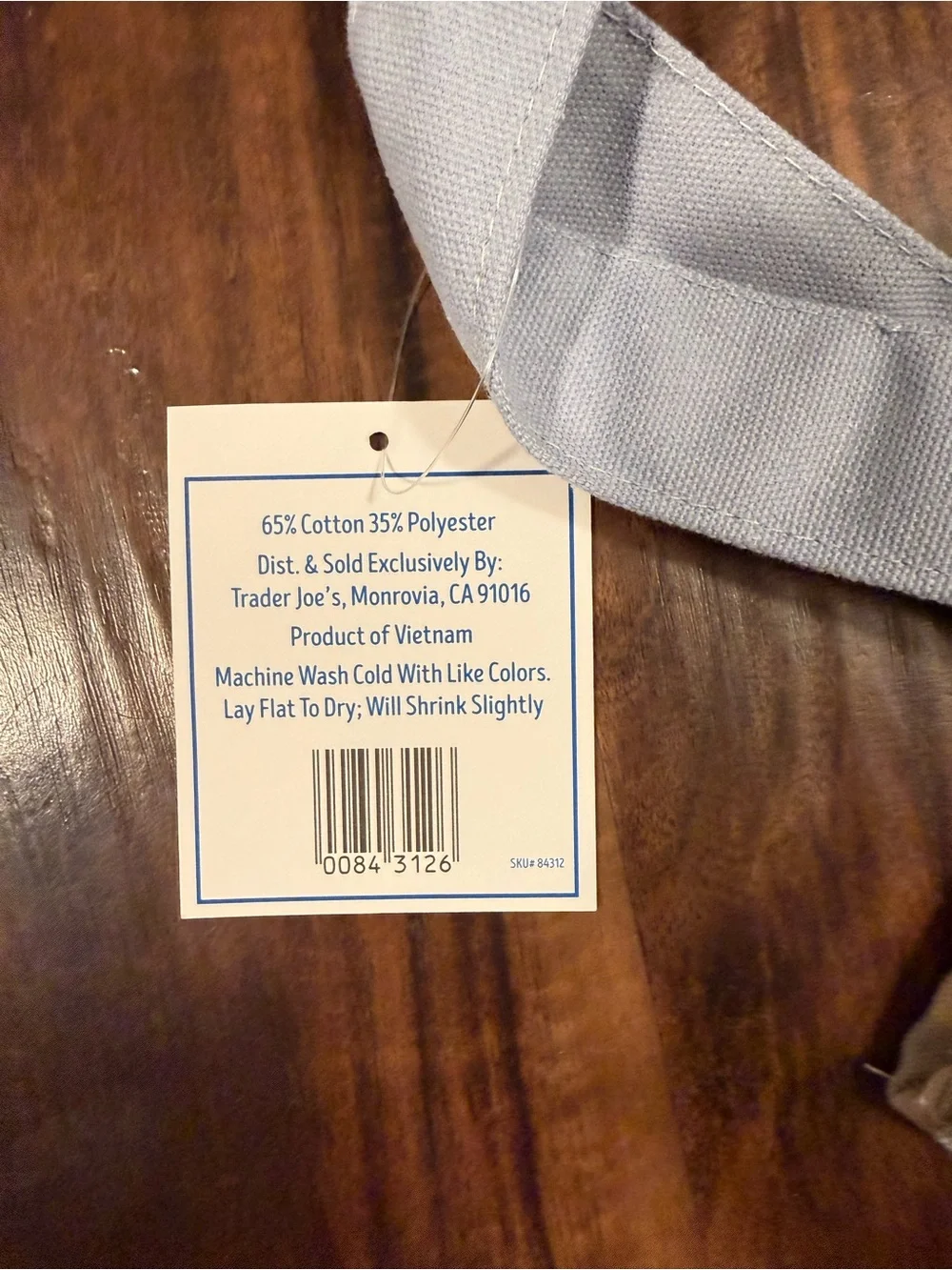 Trader Joe’s Blue and Cream Striped Canvas Mini Tote Bag
